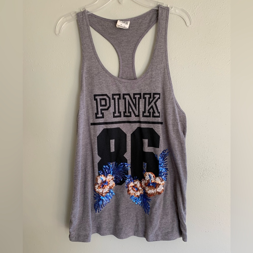 XS Victoria’s Secret PINK oversized sequin tank top